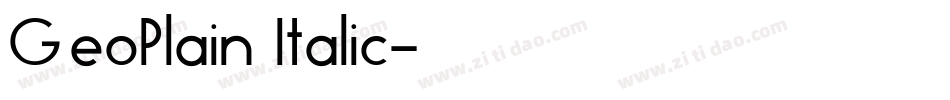 GeoPlain Italic字体转换